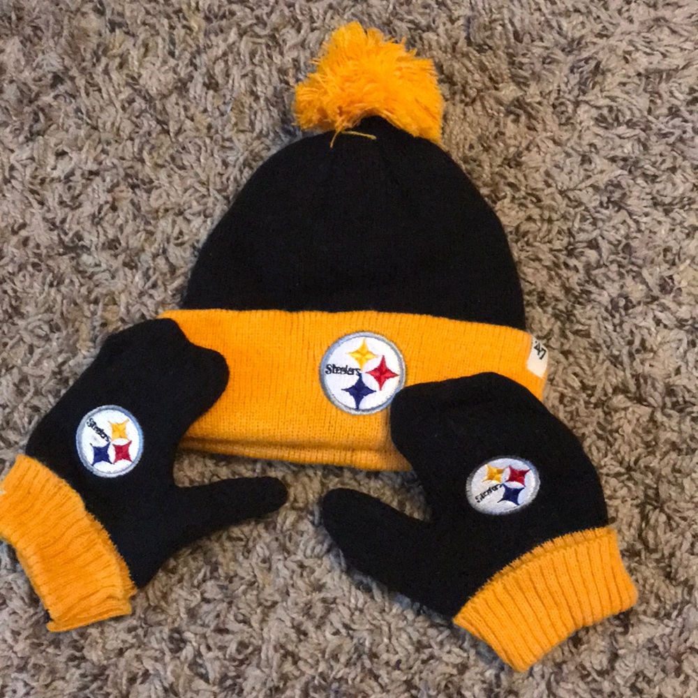 Steelers Hat and glove set